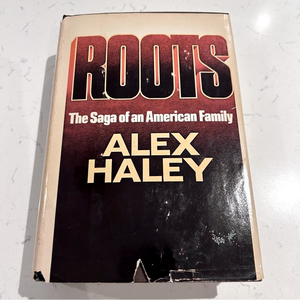 Roots by Alex Haley - Brown and Cream Hardcover Book